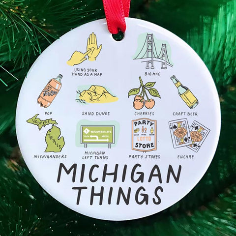 City Bird- Michigan Ornaments (2 Different Variations)