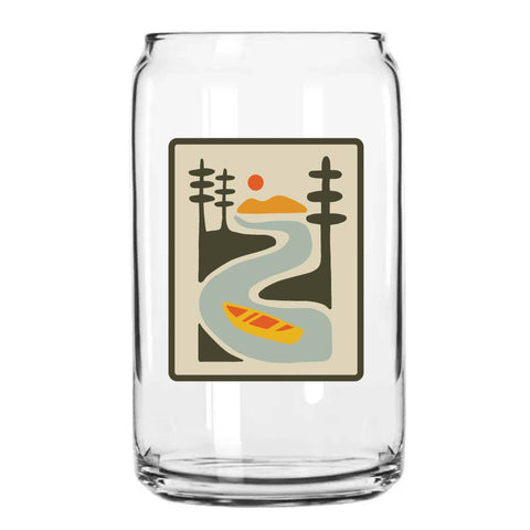 (NG303) River Landscape Can Glass