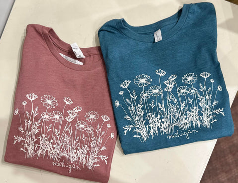 TNT151 Michigan Wildflowers Woman's Tee