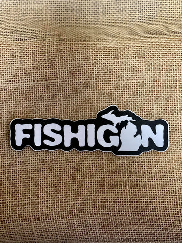 GS032 # Fishigan 7" Sticker